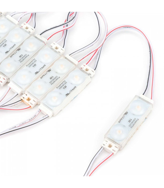 Módulo Led OSRAM 1W 100LM 170º DC 12V IP68
