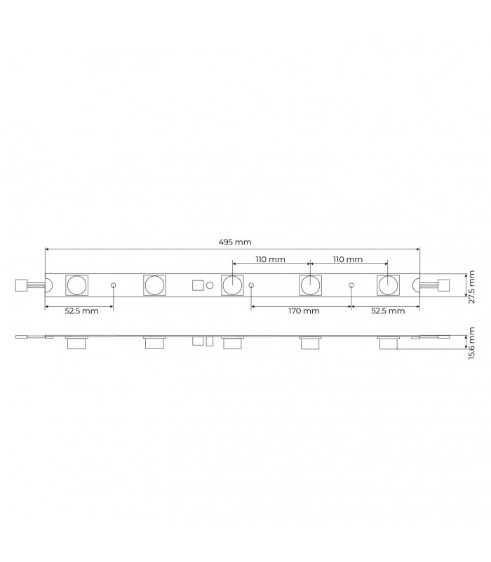 Tira Rígida Led OSRAM 15W 1350LM 15ºx45º DC 24V IP65