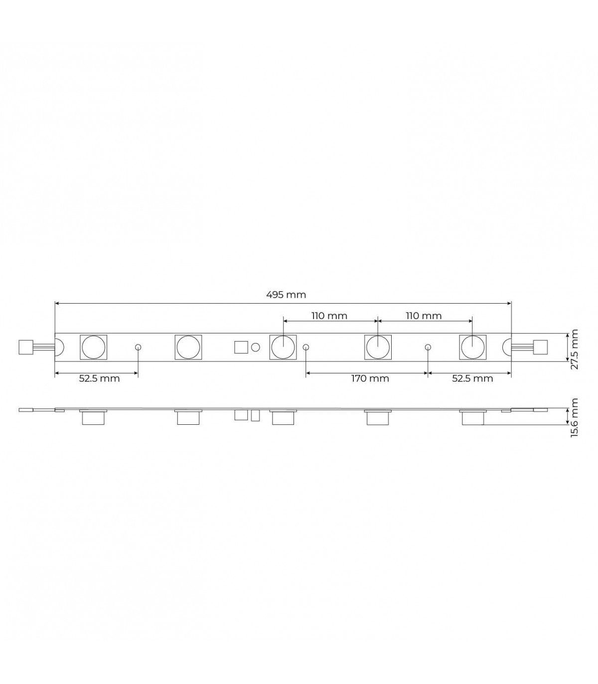 Tira Rígida Led OSRAM 15W 1350LM 15ºx45º DC 24V IP65