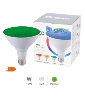 Bombilla Led PAR38 E27 15W 1200Lm IP65 Verde