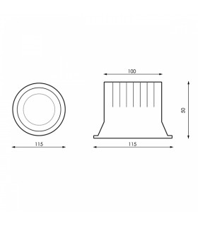 Downlight LED Luxtar 15W 1650Lm 90º IP20