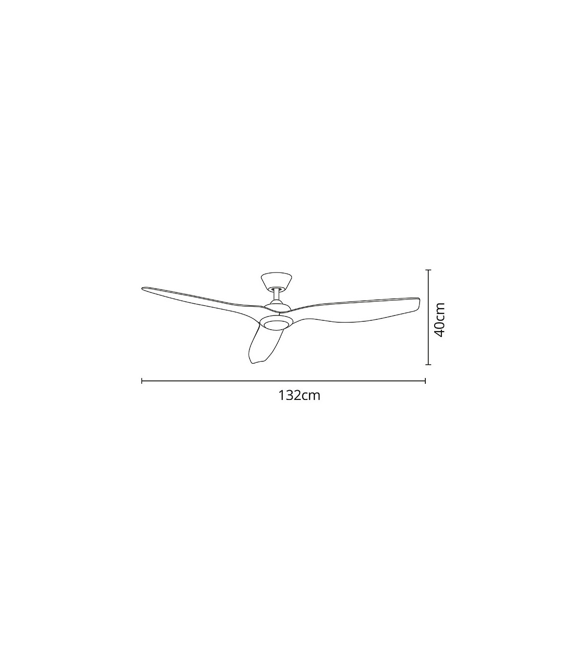 Ventilador de Techo Delfos DC 20W 2000Lm 3 Aspas Blanco 4000K