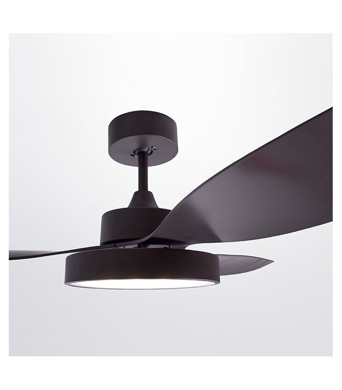 Ventilador Tulum DC 25W 2500Lm 3 Aspas Marrón CCT