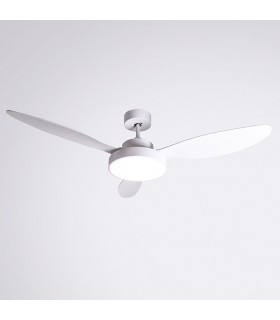 Ventilador Tulum DC 25W 2500Lm 3 Aspas Blanco CCT