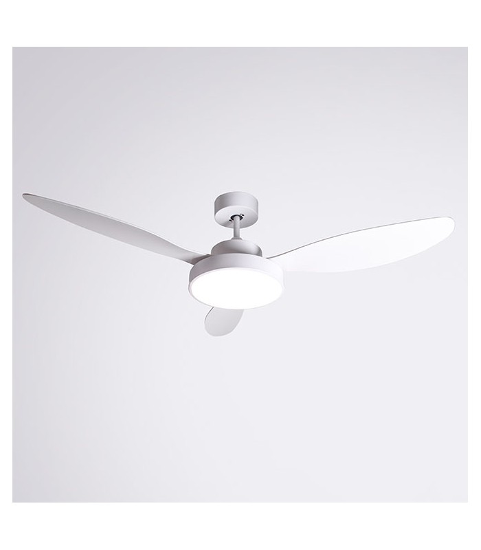 Ventilador Tulum DC 25W 2500Lm 3 Aspas Blanco CCT