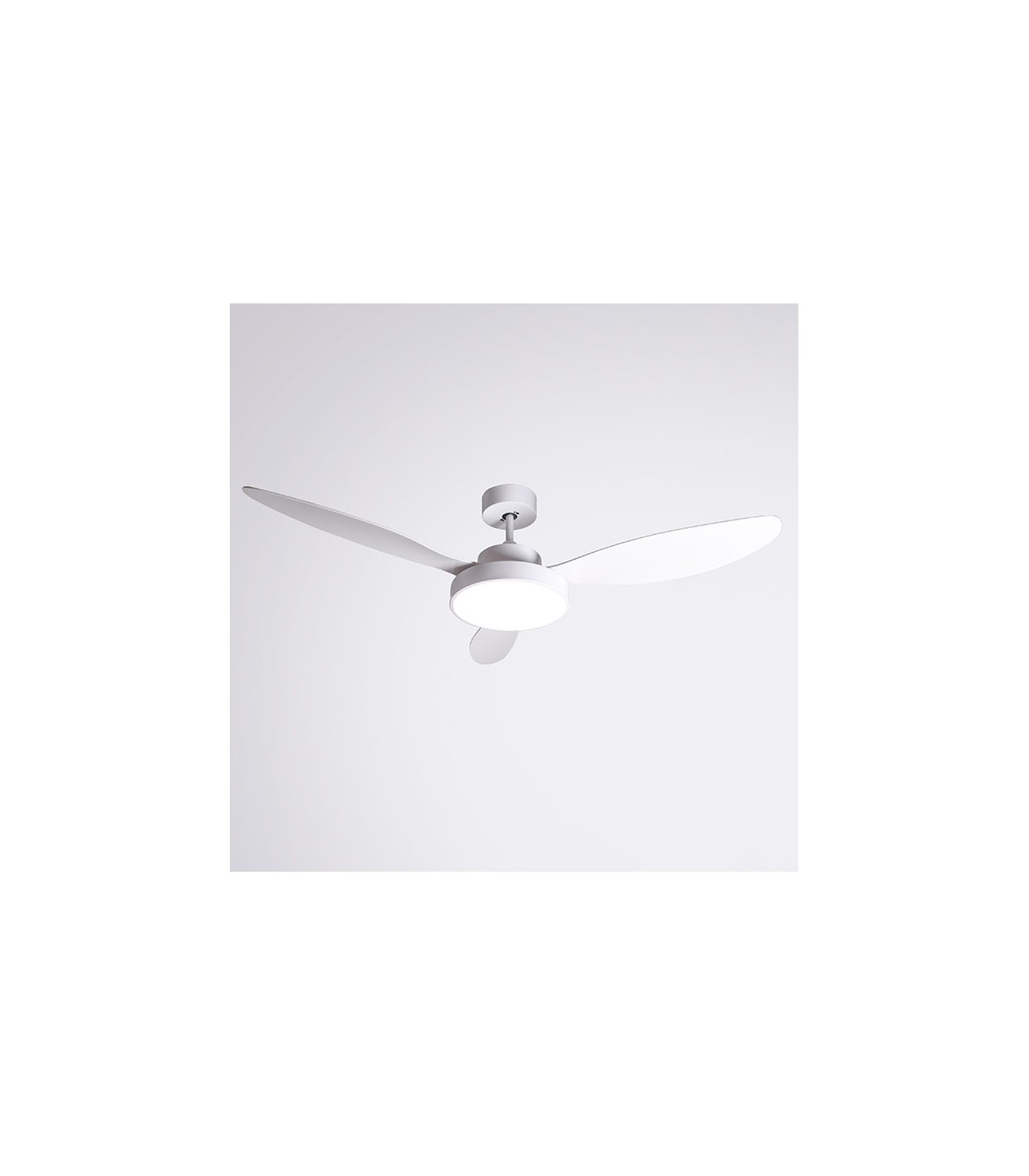 Ventilador Tulum DC 25W 2500Lm 3 Aspas Blanco CCT