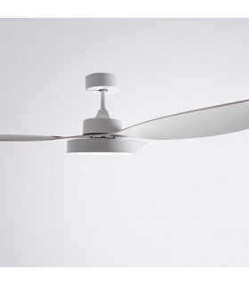 Ventilador Tulum DC 25W 2500Lm 3 Aspas Blanco CCT