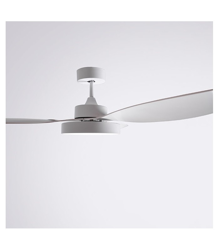 Ventilador Tulum DC 25W 2500Lm 3 Aspas Blanco CCT