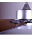 Ventilador Kenia DC Plata 18W 1800Lm 4 Aspas Reversibles Plata / Haya CCT