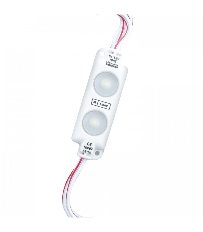 Cadena 20 Módulos 2 LED 1W 110Lm 160º 12VDC IP65