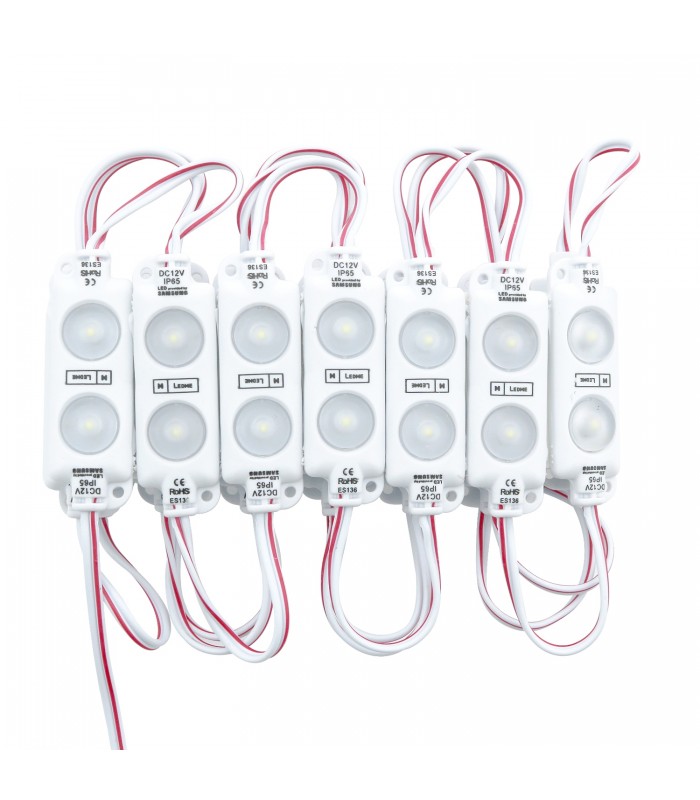 Cadena 20 Módulos 2 LED 1W 110Lm 160º 12VDC IP65