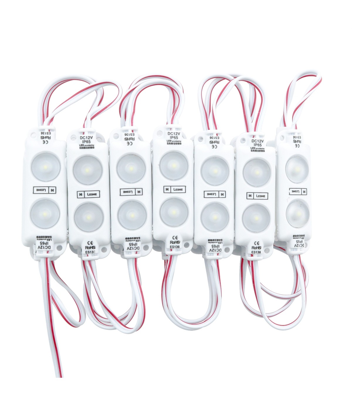 Cadena 20 Módulos 2 LED 1W 110Lm 160º 12VDC IP65
