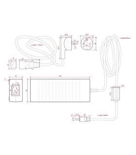 Fuente alimentación para tiras de LED 220V a 12V 120W 10A