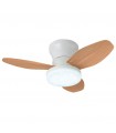 Ventilador Taurus DC Blanco 48W 4800Lm 3 Aspas Haya CCT