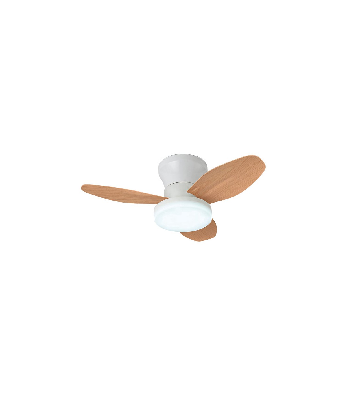 Ventilador Taurus DC Blanco 48W 4800Lm 3 Aspas Haya CCT