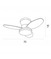 Ventilador Taurus DC Blanco 48W 4800Lm 3 Aspas Haya CCT