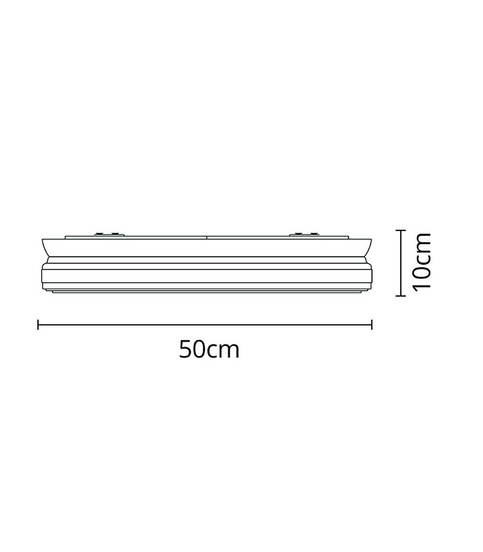 Plafón LED Titán Negro 72W 6480Lm IP20 CCT