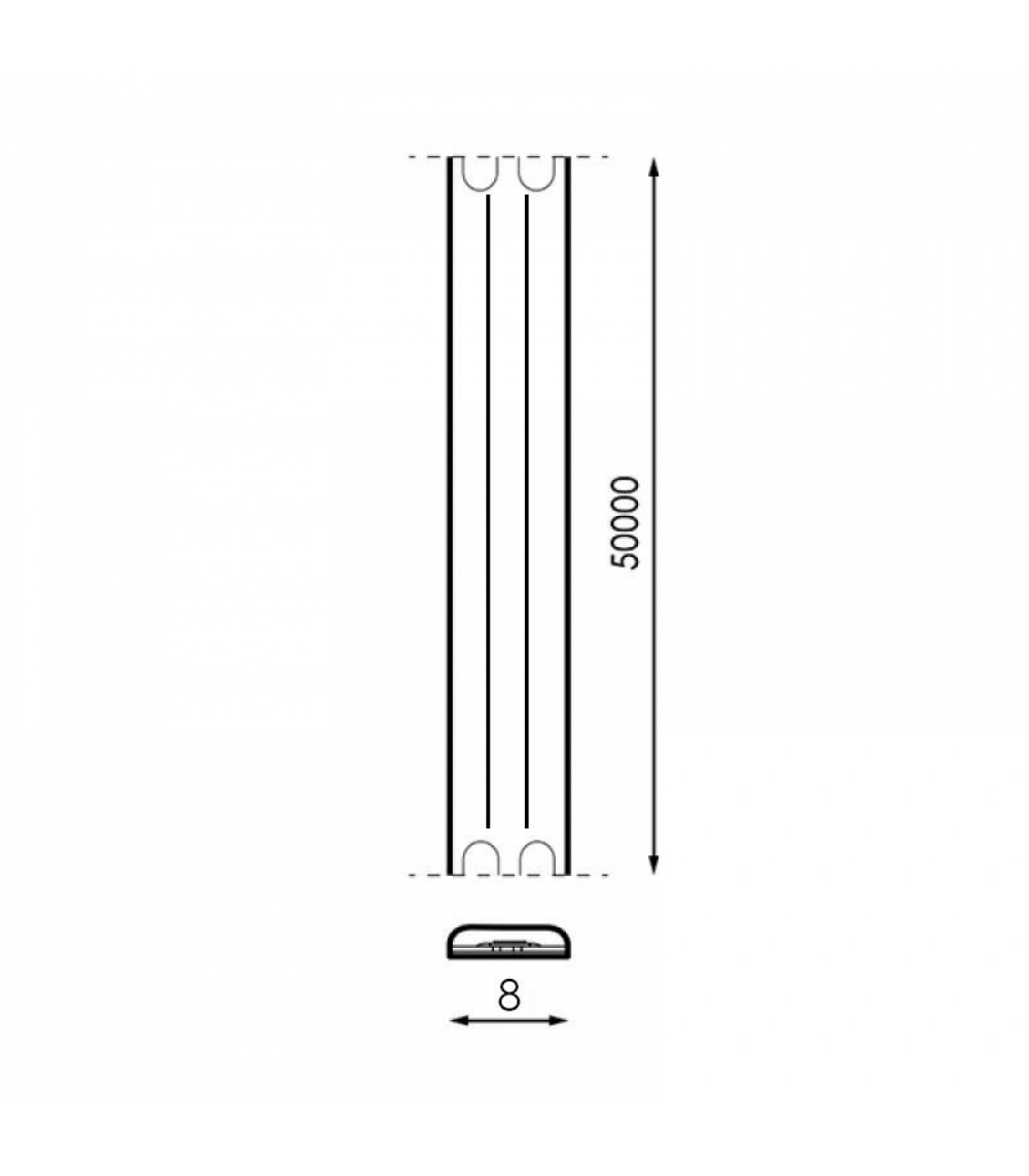 Tira Flexible COB 11W 1100Lm/M 320Led/m IP20 DC24V -5 Metros-
