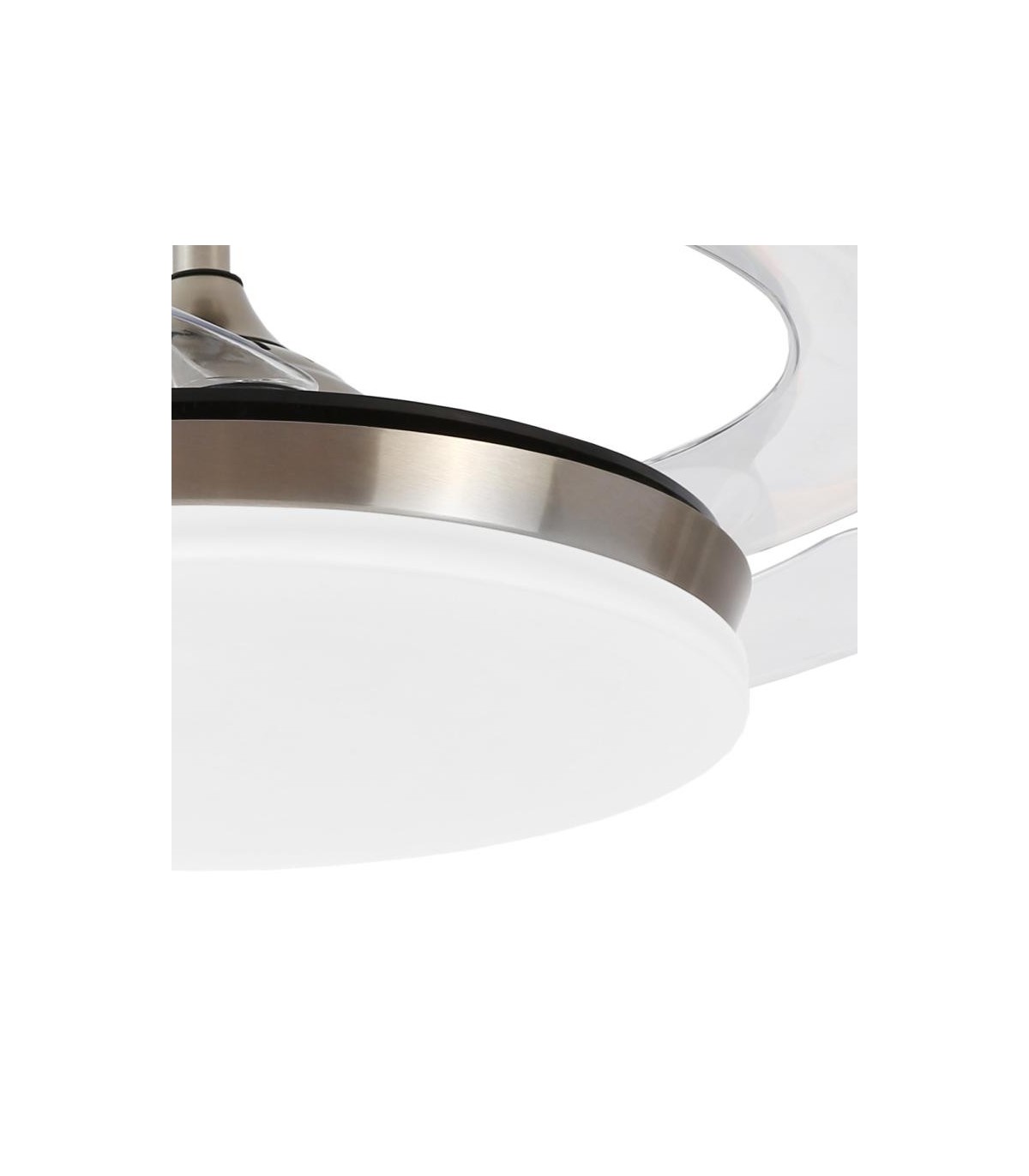 Ventilador LED Isabella-L APP DC 72W 4 aspas 8000Lm Niquel CCT