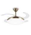 Ventilador LED Isabella-L APP DC 72W 4 aspas 8000Lm Cuero CCT