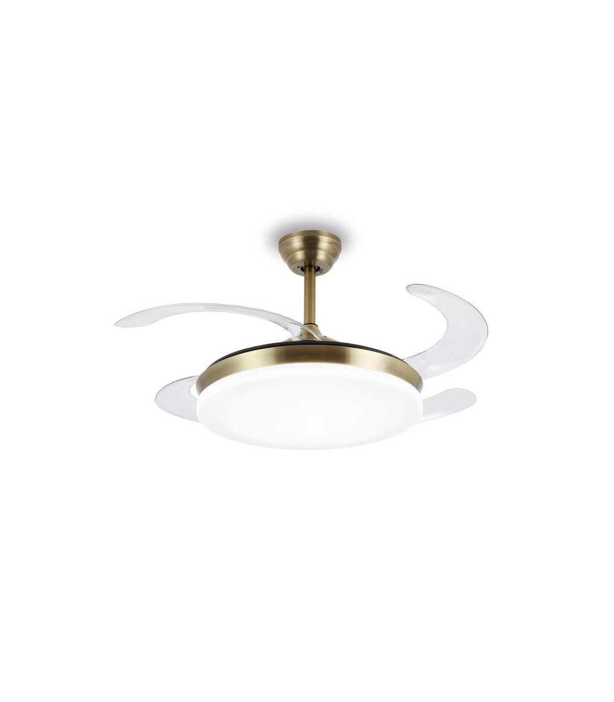 Ventilador LED Isabella-L APP DC 72W 4 aspas 8000Lm Cuero CCT