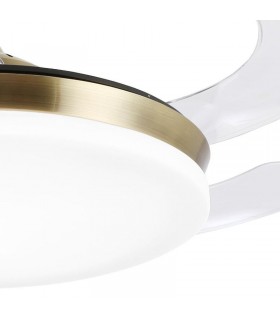 Ventilador LED Isabella-L APP DC 72W 4 aspas 8000Lm Cuero CCT