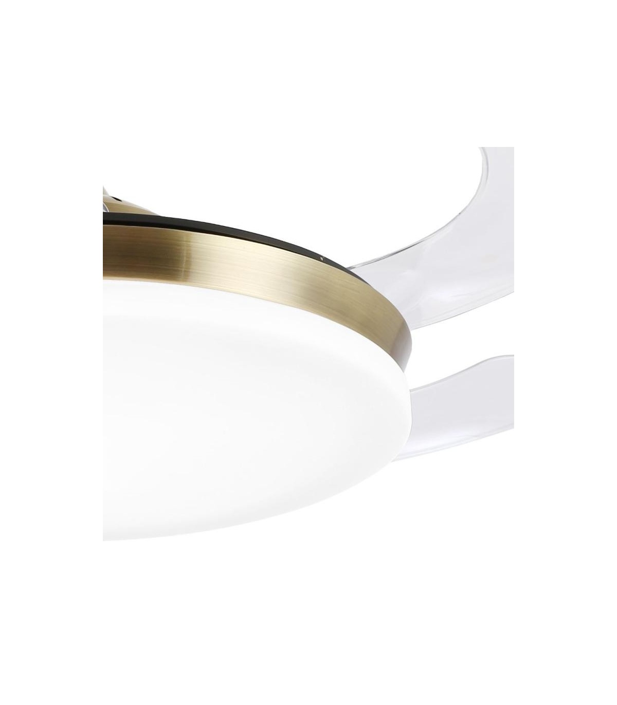 Ventilador LED Isabella-L APP DC 72W 4 aspas 8000Lm Cuero CCT