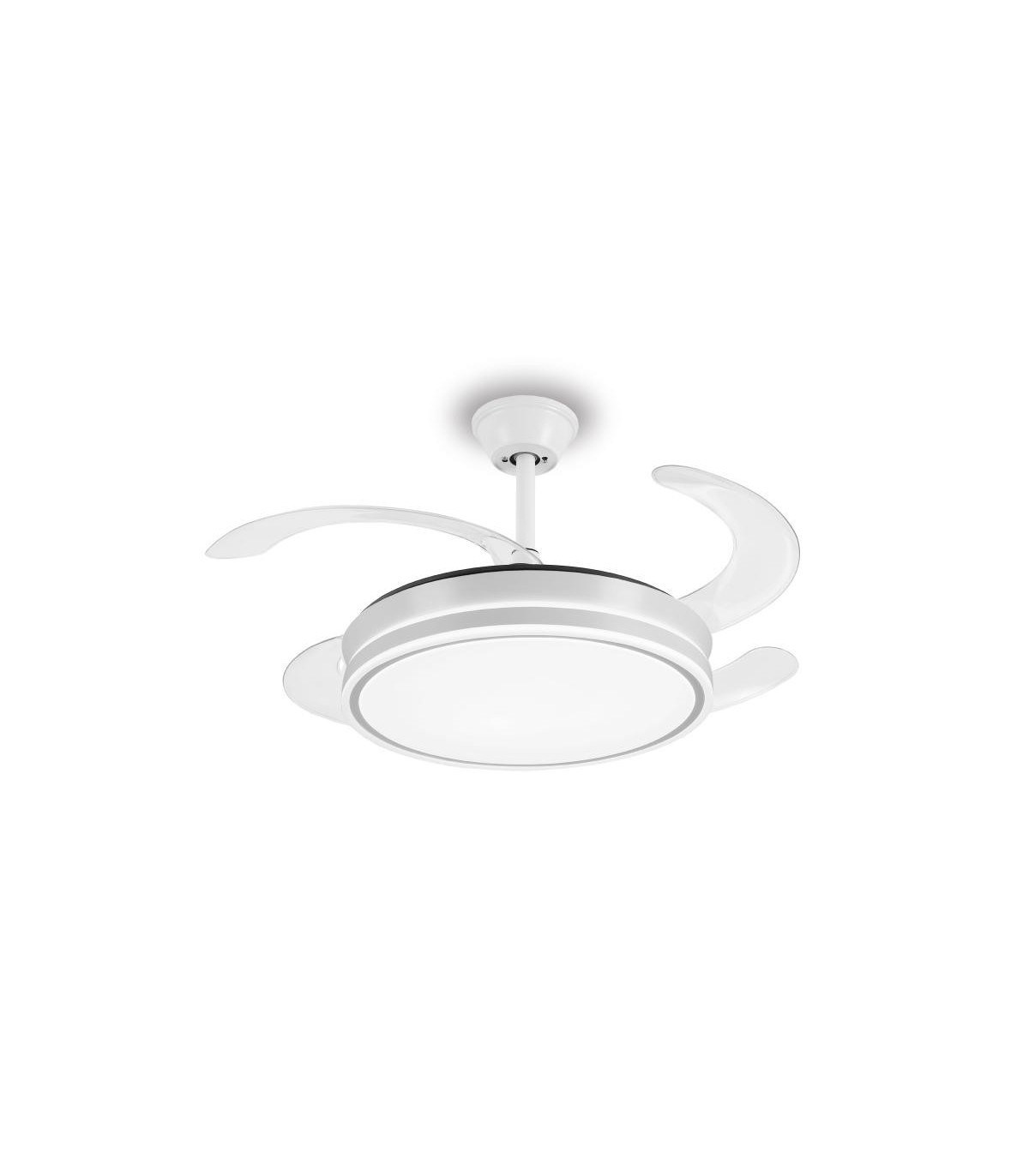 Ventilador LED Ambra-L APP DC 72W 4 aspas 8000Lm Blanco CCT