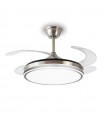 Ventilador LED STELLA-L APP DC 72W 4 aspas 8000Lm Niquel CCT