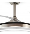 Ventilador LED STELLA-L APP DC 72W 4 aspas 8000Lm Niquel CCT