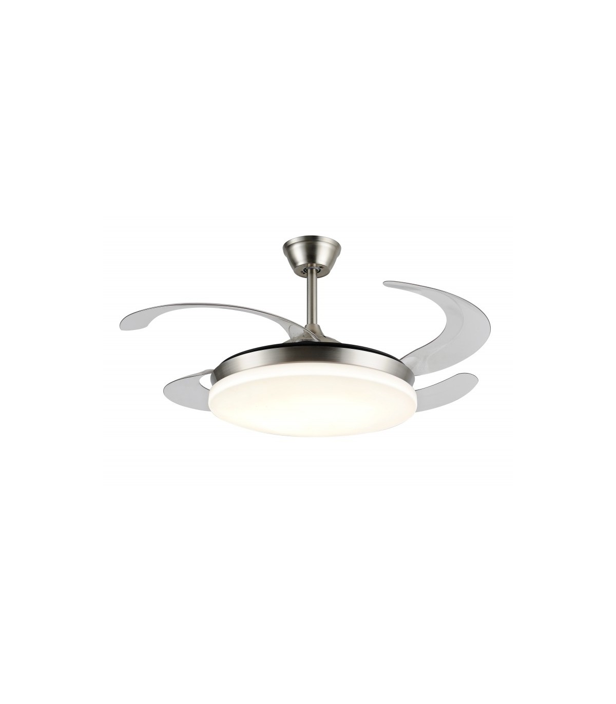 Ventilador LED Isabella-XL APP DC 72W 4 aspas 8000Lm Niquel CCT