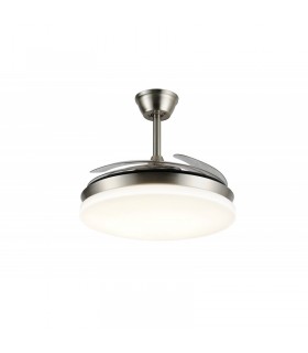 Ventilador LED Isabella-XL APP DC 72W 4 aspas 8000Lm Niquel CCT