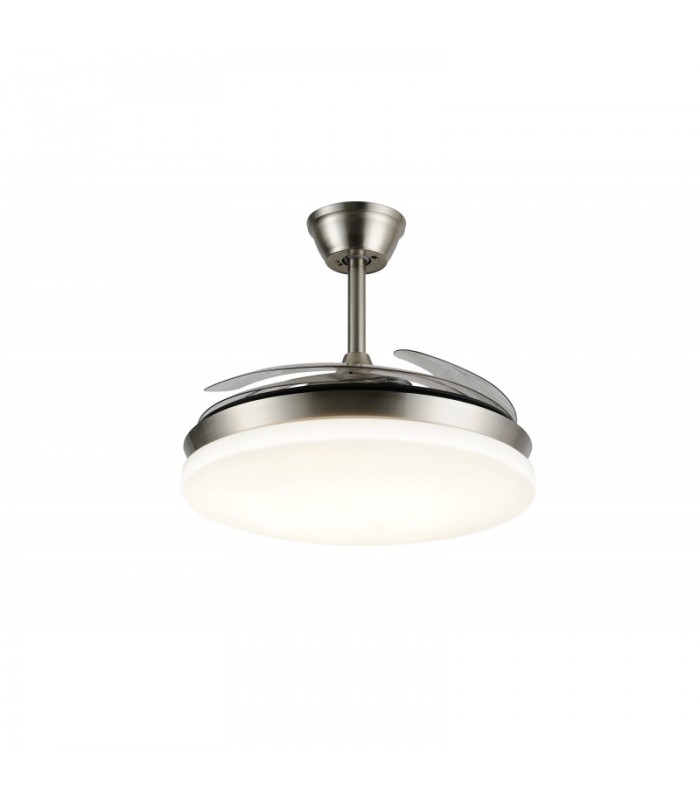 Ventilador LED Isabella-XL APP DC 72W 4 aspas 8000Lm Niquel CCT