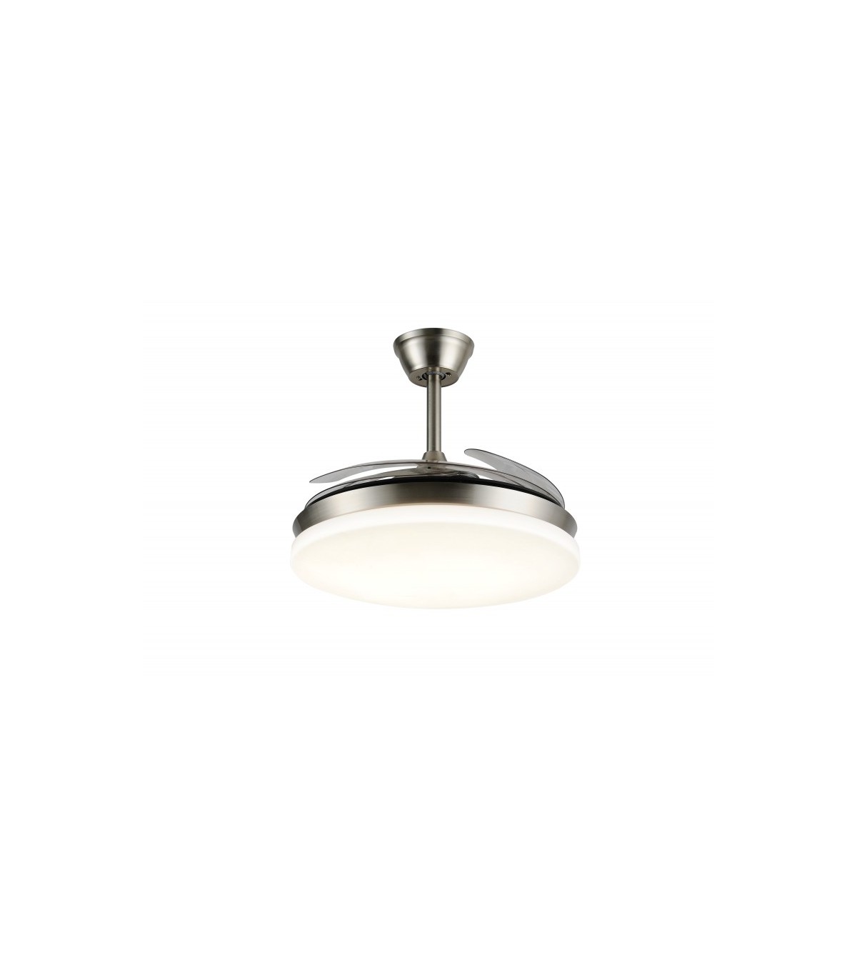 Ventilador LED Isabella-XL APP DC 72W 4 aspas 8000Lm Niquel CCT