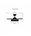 Ventilador LED Isabella-XL APP DC 72W 4 aspas 8000Lm Niquel CCT