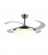 Ventilador LED Isabella-XL APP DC 72W 4 aspas 8000Lm Cuero CCT