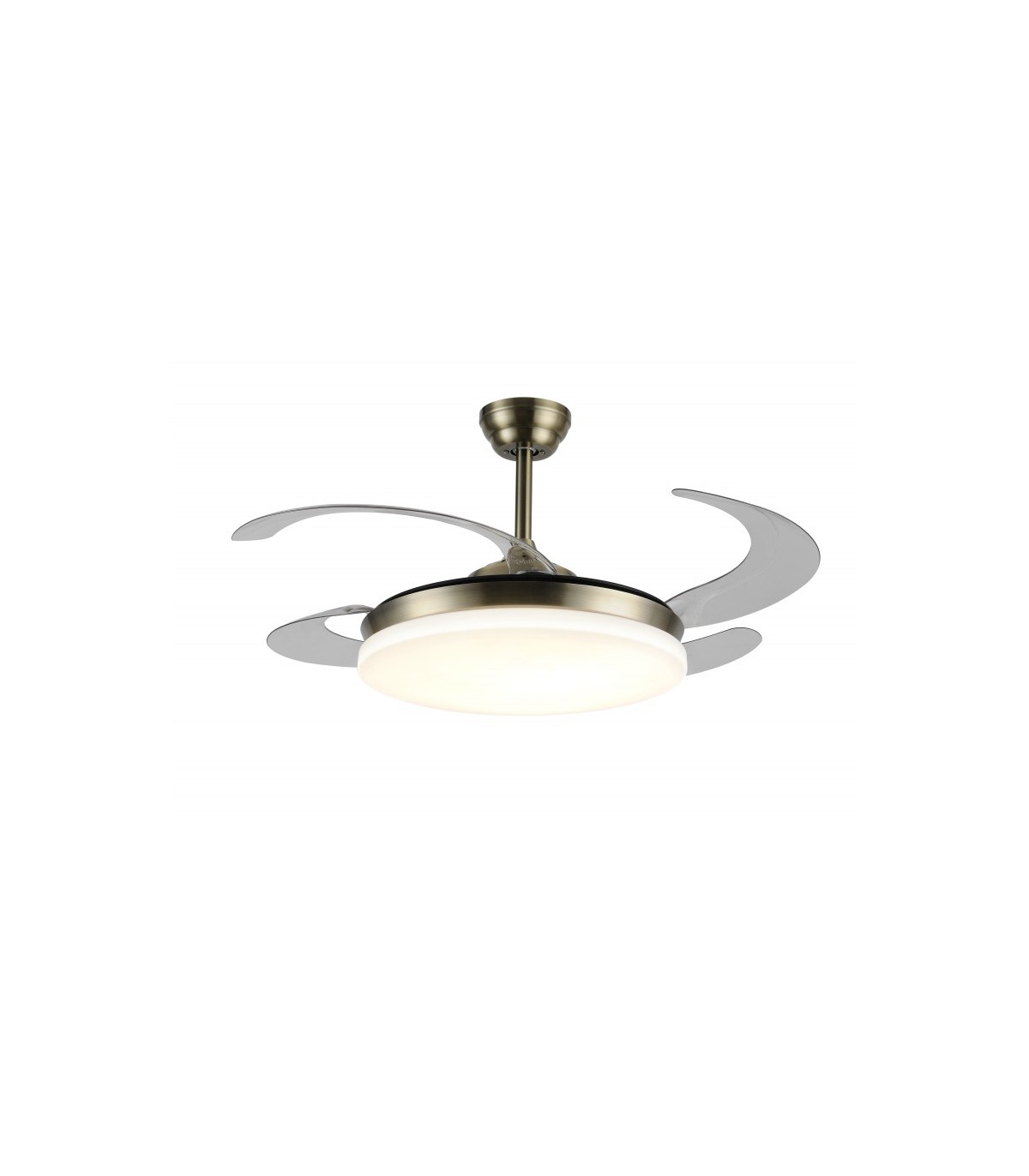 Ventilador LED Isabella-XL APP DC 72W 4 aspas 8000Lm Cuero CCT