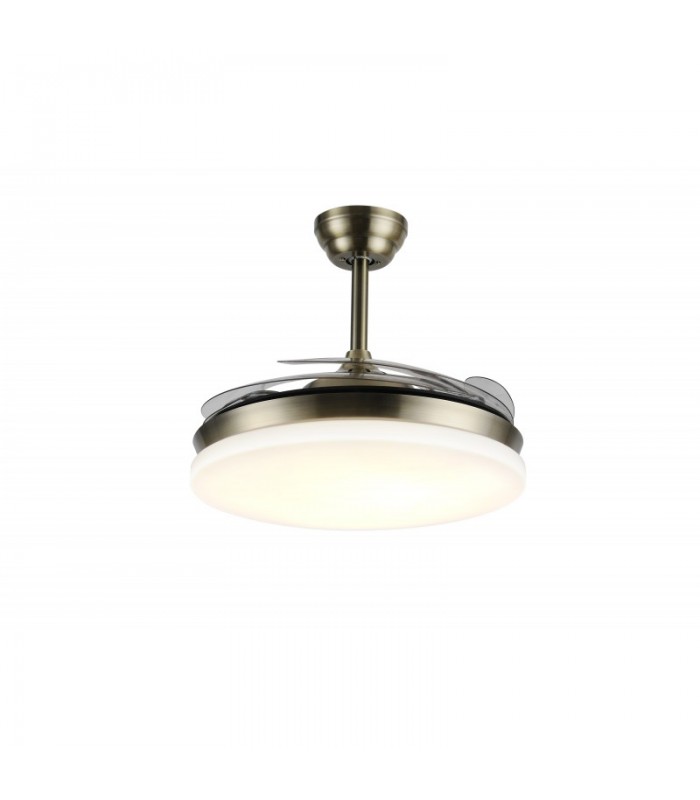 Ventilador LED Isabella-XL APP DC 72W 4 aspas 8000Lm Cuero CCT