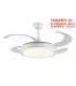 Ventilador LED Ambra-XL APP DC 72W 4 aspas 8000Lm Blanco CCT