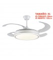 Ventilador LED Ambra-XL APP DC 72W 4 aspas 8000Lm Blanco CCT