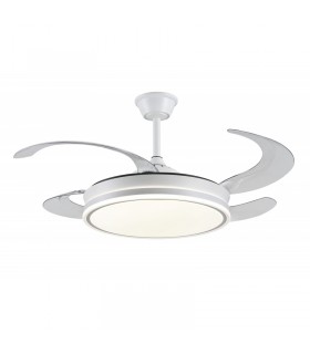 Ventilador LED Ambra-XL APP DC 72W 4 aspas 8000Lm Blanco CCT