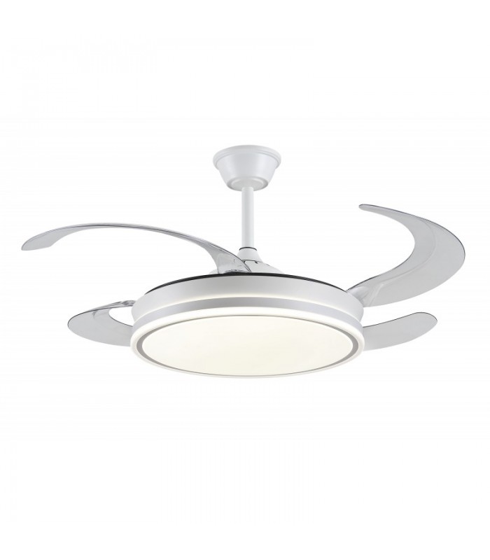 Ventilador LED Ambra-XL APP DC 72W 4 aspas 8000Lm Blanco CCT