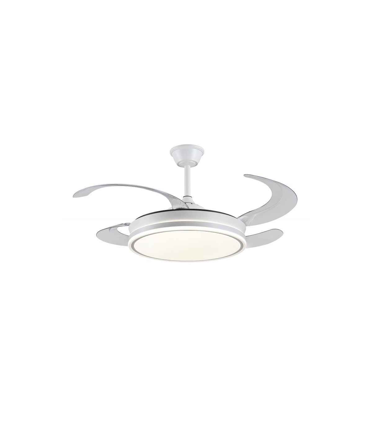 Ventilador LED Ambra-XL APP DC 72W 4 aspas 8000Lm Blanco CCT