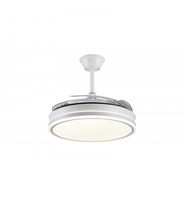 Ventilador LED Ambra-XL APP DC 72W 4 aspas 8000Lm Blanco CCT