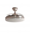 Ventilador Dune DC 72W 6480Lm 4 Aspas Niquel CCT
