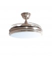 Ventilador Dune DC 72W 6480Lm 4 Aspas Niquel CCT