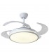 Ventilador Dune DC 72W 6480Lm 4 Aspas Blanco CCT