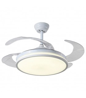 Ventilador Dune DC 72W 6480Lm 4 Aspas Blanco CCT