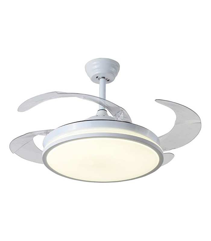 Ventilador Dune DC 72W 6480Lm 4 Aspas Blanco CCT