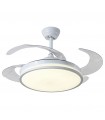 Ventilador Dune DC 72W 6480Lm 4 Aspas Blanco CCT